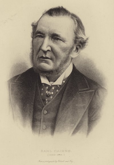 Earl Cairns, fallecido en 1885 de English School